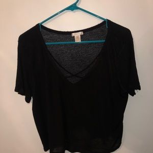 Black cross t-shirt, size: medium